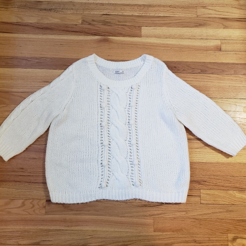 Cream chunky knit sweater XXL